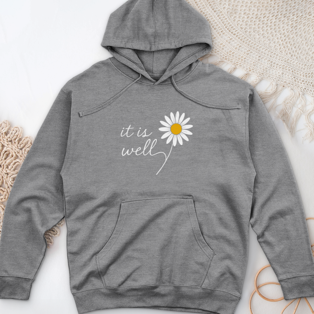 It is Well Daisy Midweight Hooded Sweatshirt
