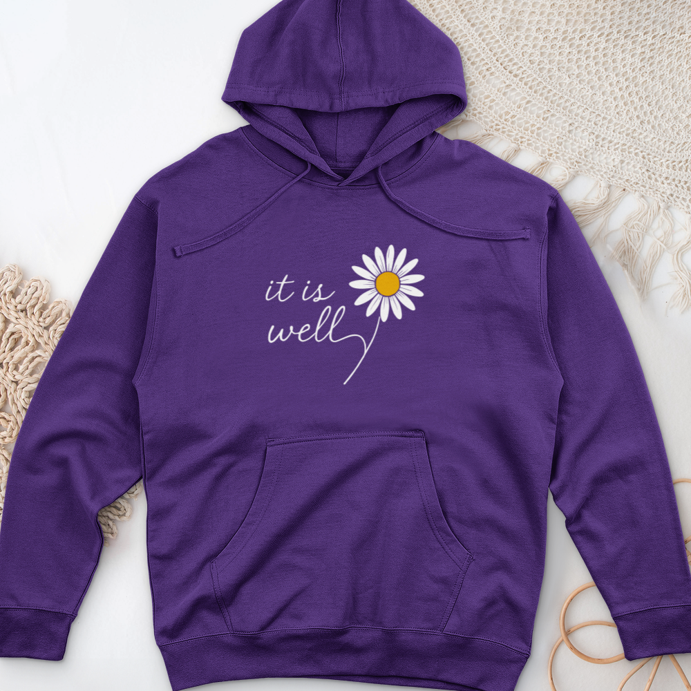 It is Well Daisy Midweight Hooded Sweatshirt
