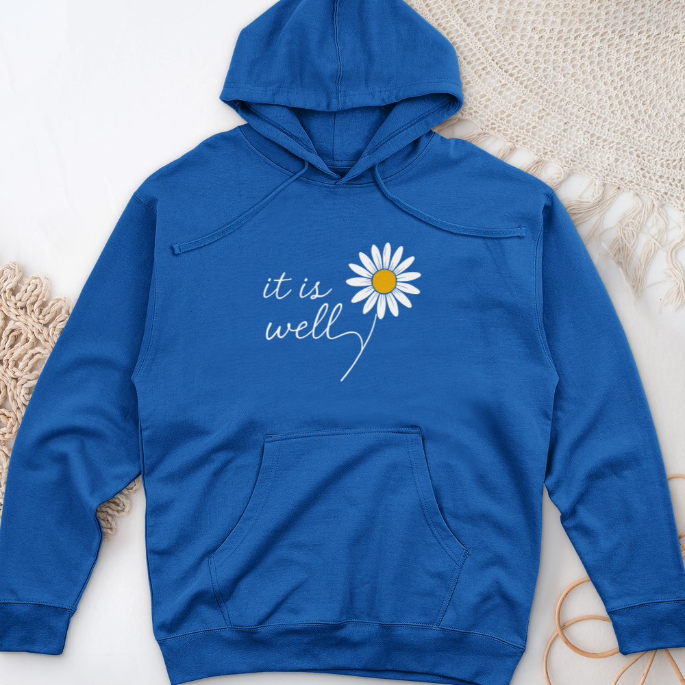 It is Well Daisy Midweight Hooded Sweatshirt
