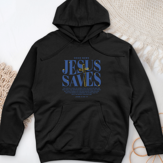 JESUS SAVES 2 Midweight Hooded Sweatshirt