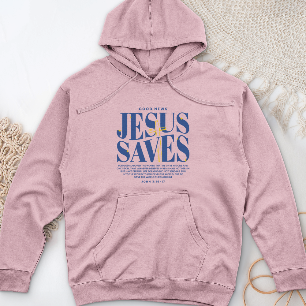 JESUS SAVES 2 Midweight Hooded Sweatshirt