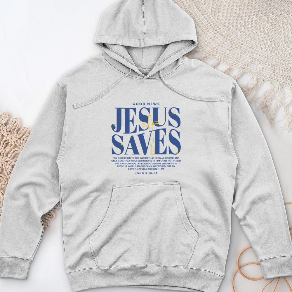 JESUS SAVES 2 Midweight Hooded Sweatshirt