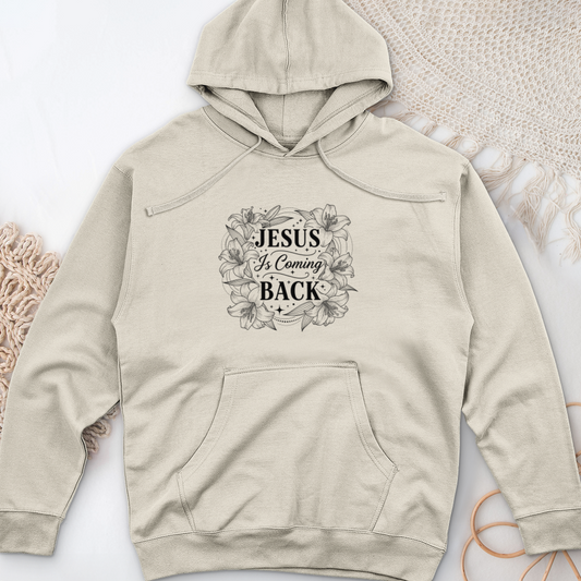 JESUS is Coming BACK Midweight Hooded Sweatshirt
