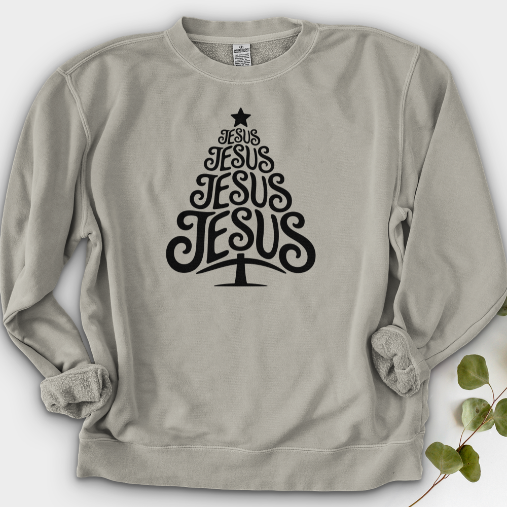 Jesus Christmas Tree Crewneck