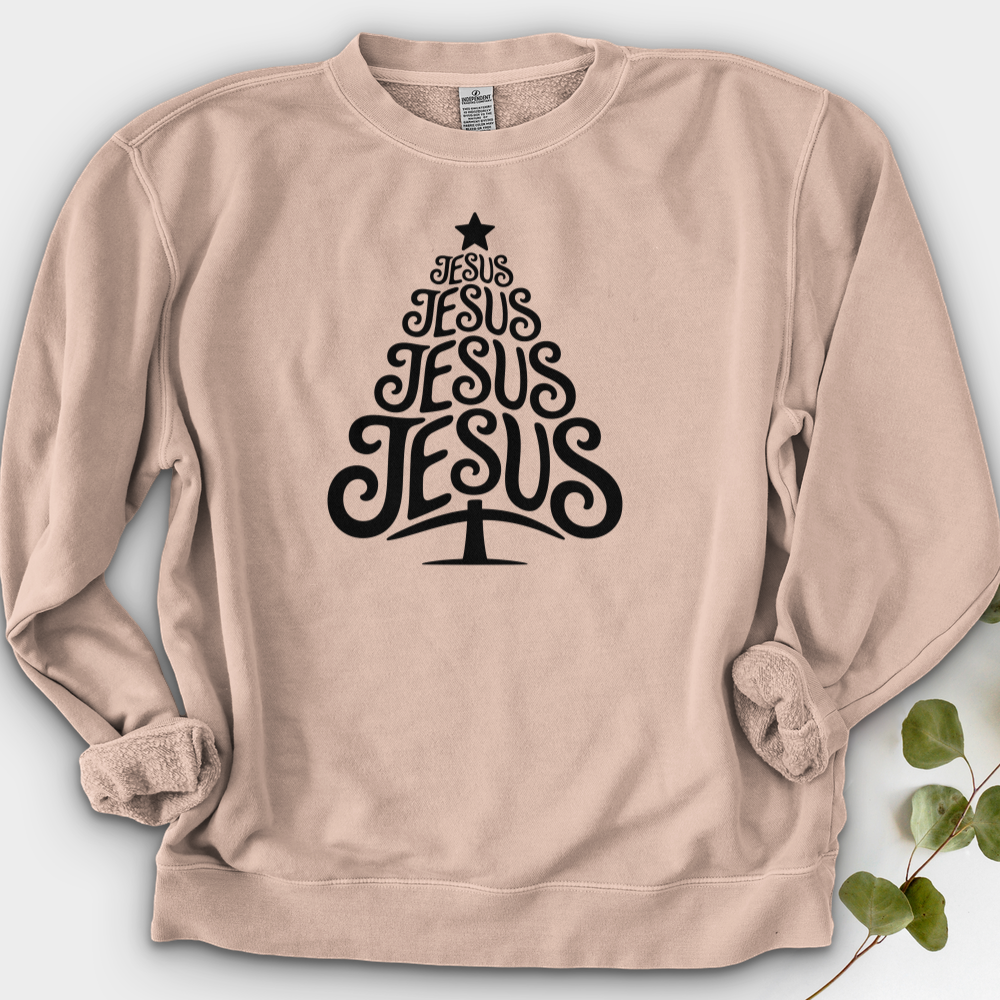 Jesus Christmas Tree Crewneck