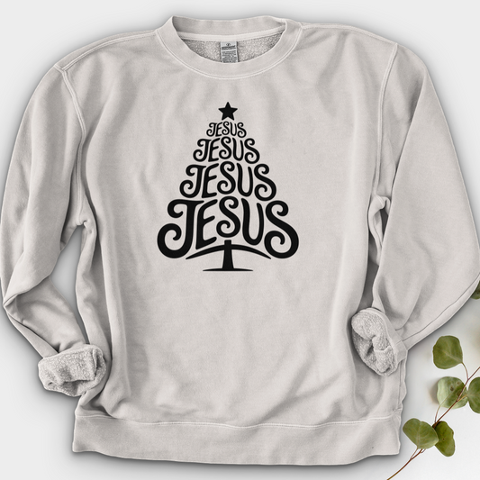 Jesus Christmas Tree Crewneck