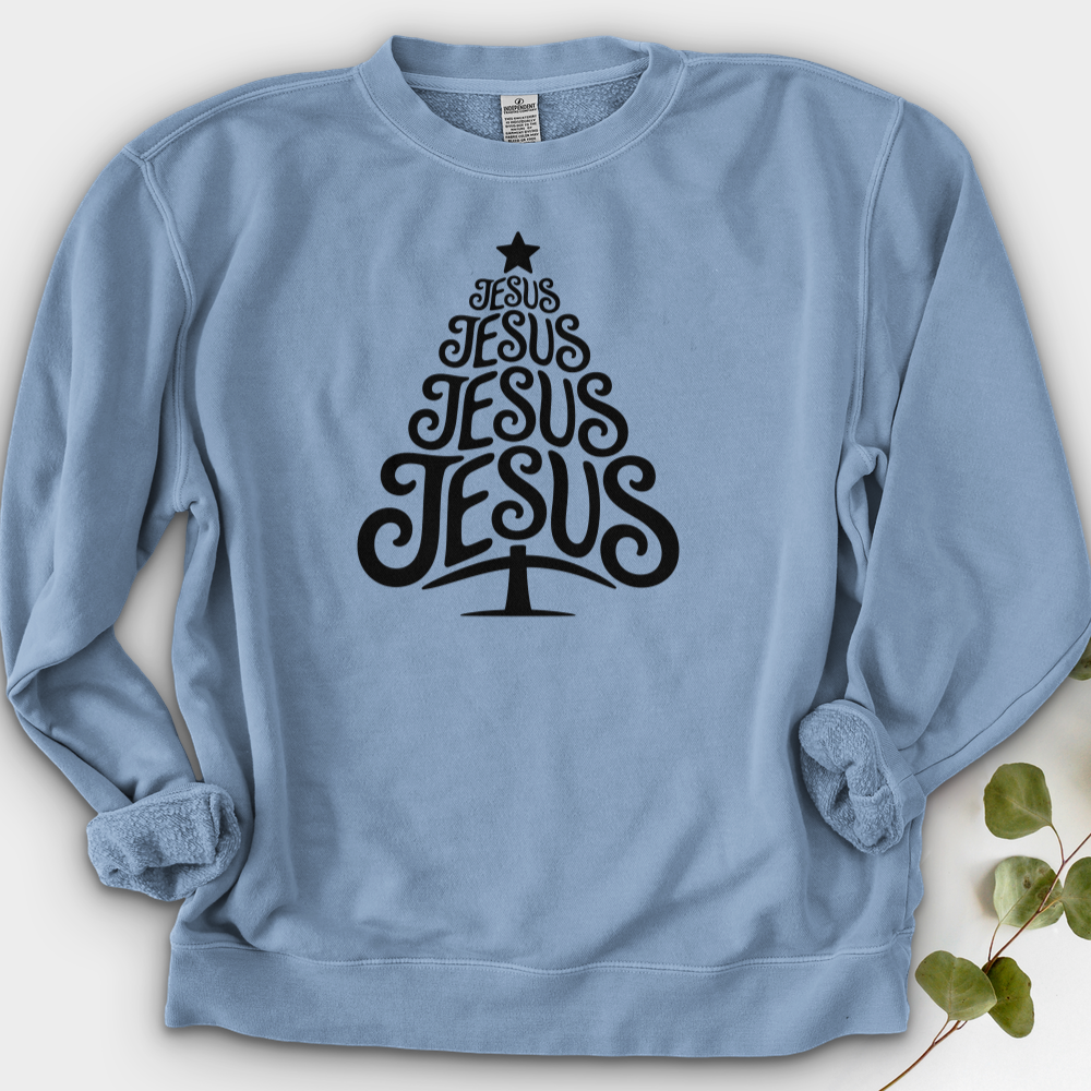 Jesus Christmas Tree Crewneck
