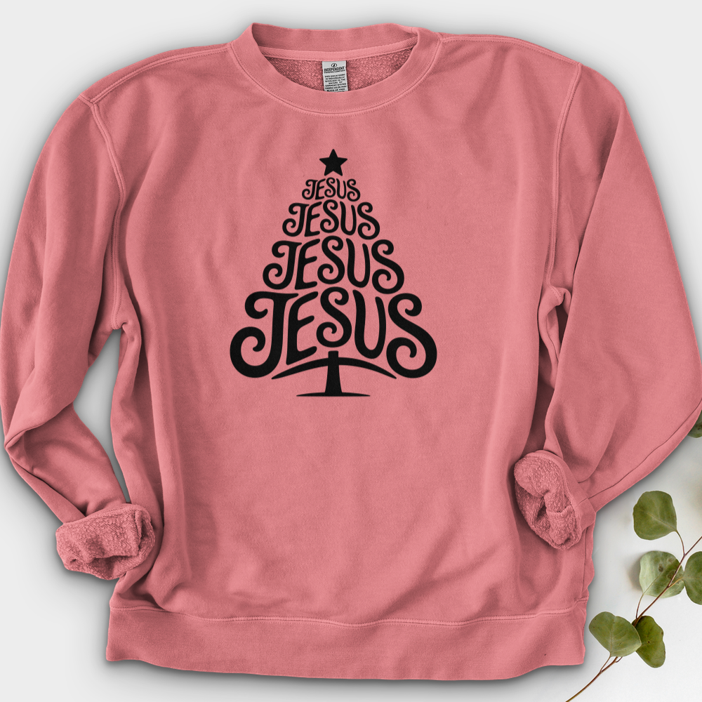 Jesus Christmas Tree Crewneck