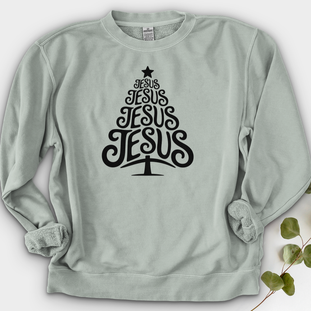 Jesus Christmas Tree Crewneck