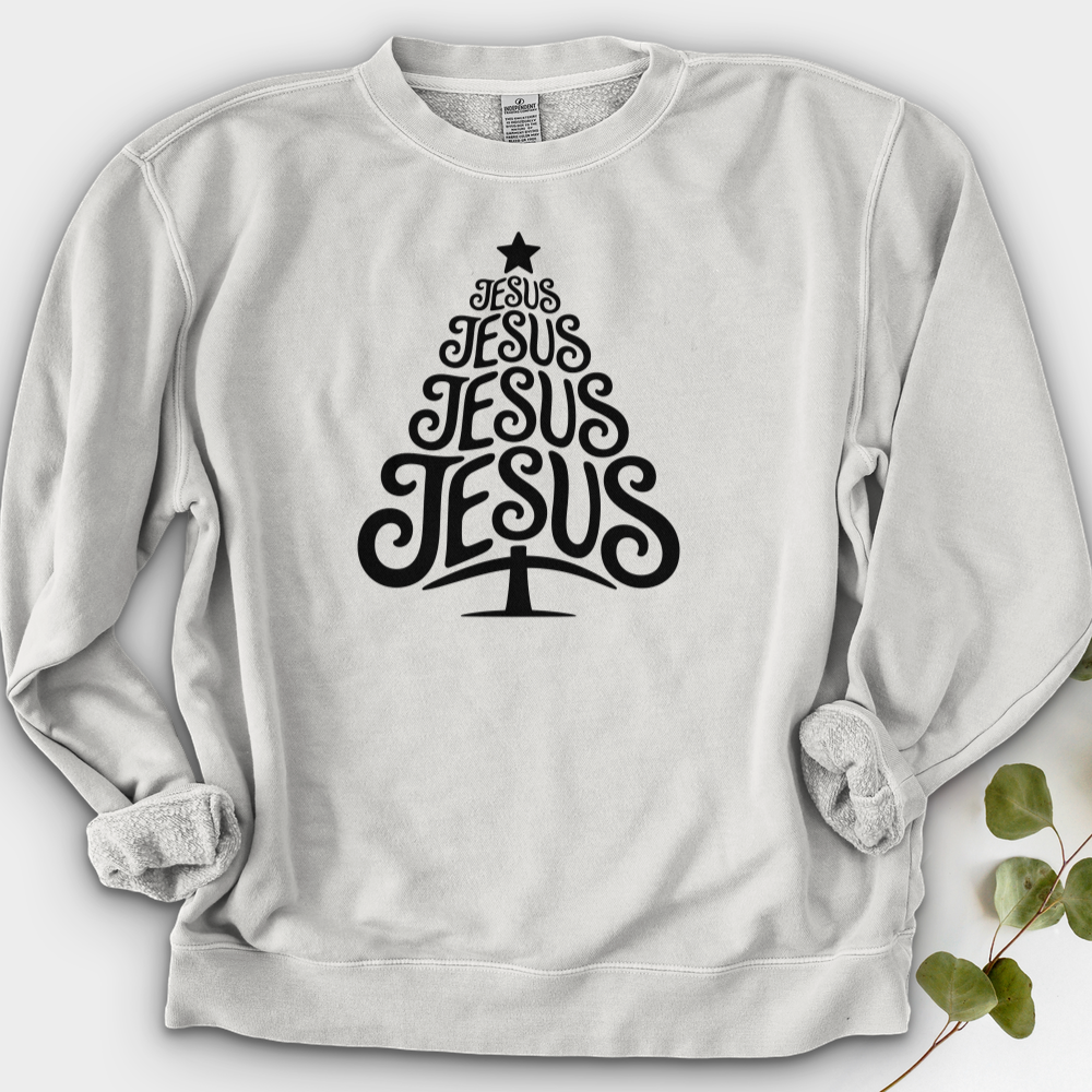 Jesus Christmas Tree Crewneck