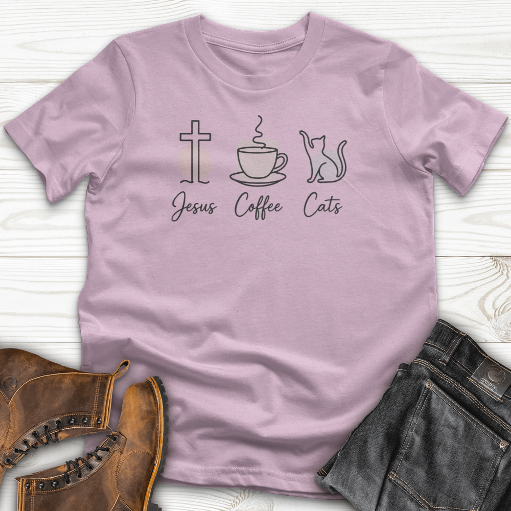 Jesus Coffee Cat T-Shirt