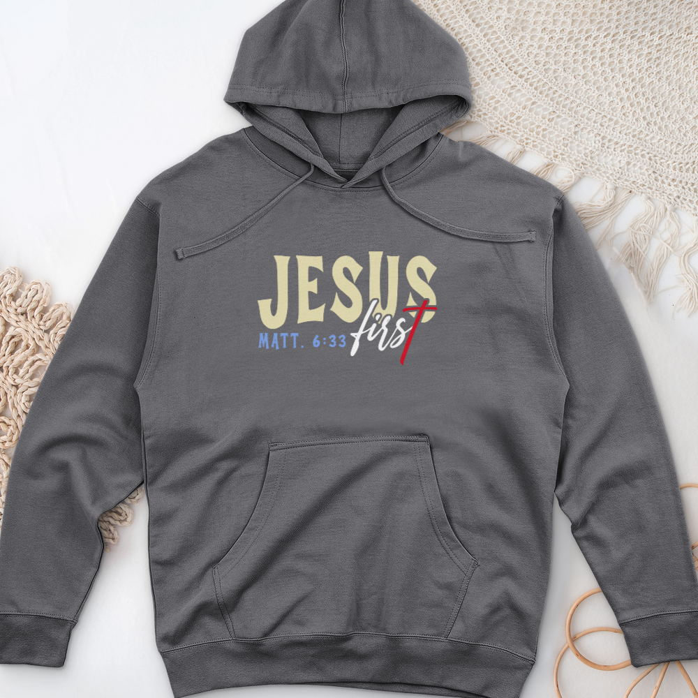 Jesus First Midweight Hooded Sweatshirt
