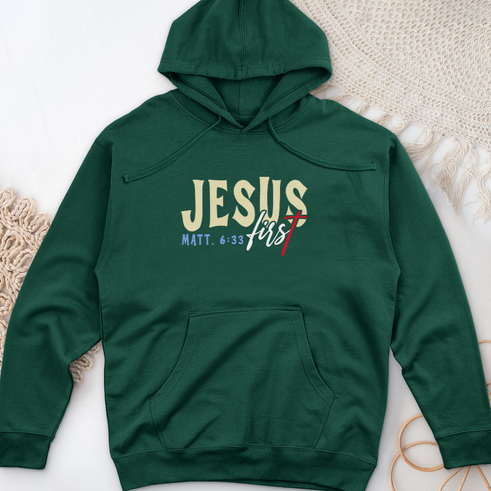 Jesus First Midweight Hooded Sweatshirt