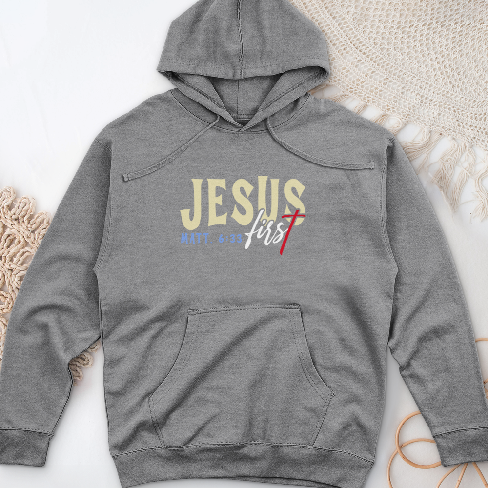 Jesus First Midweight Hooded Sweatshirt