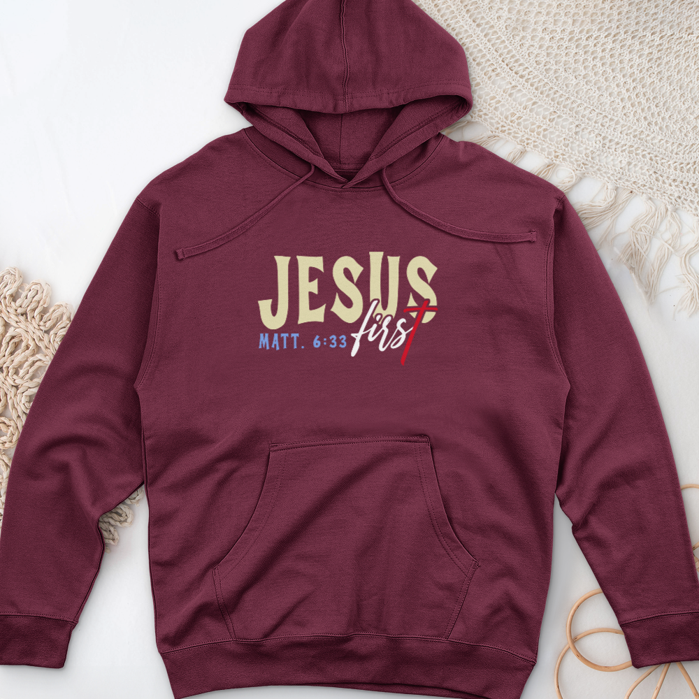 Jesus First Midweight Hooded Sweatshirt