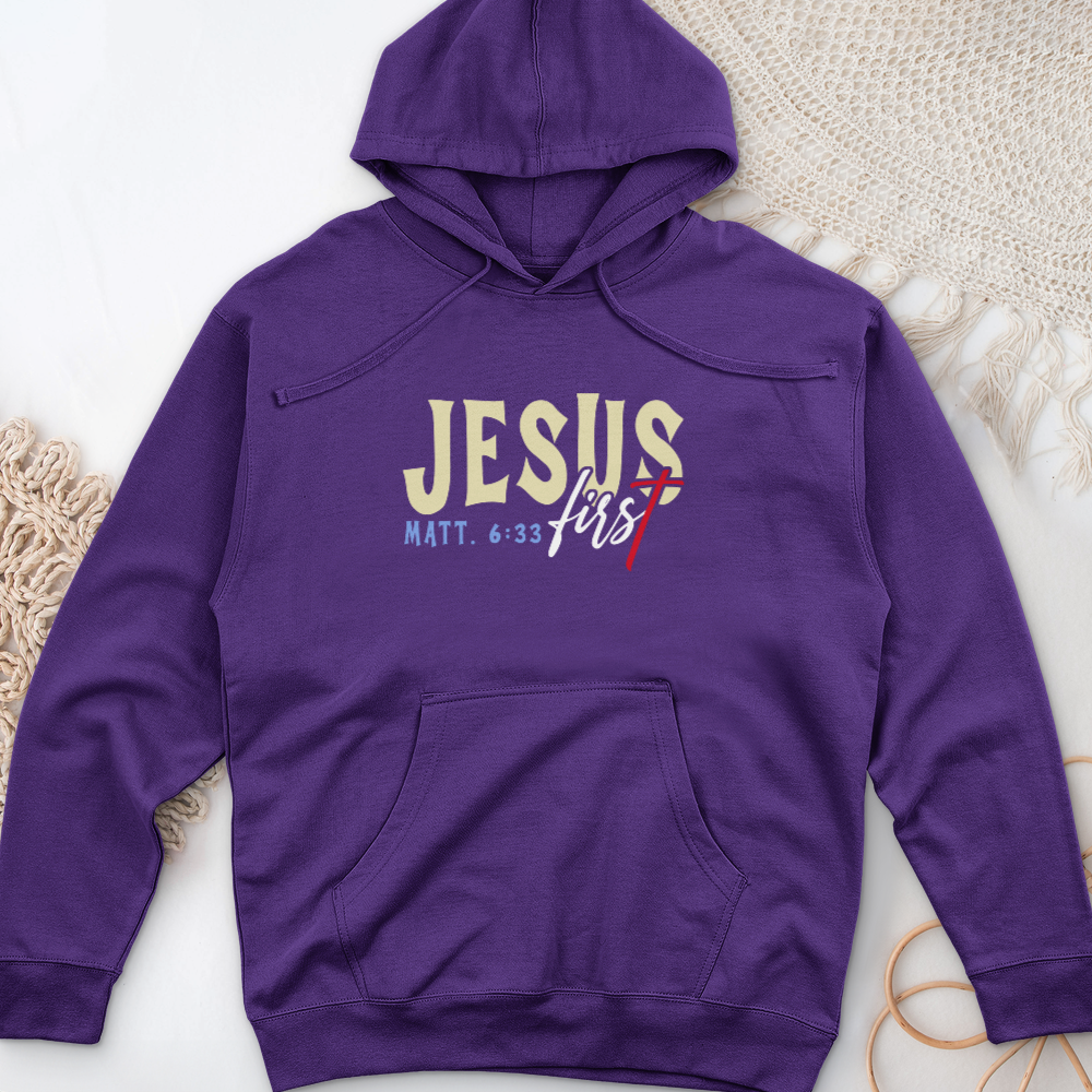 Jesus First Midweight Hooded Sweatshirt