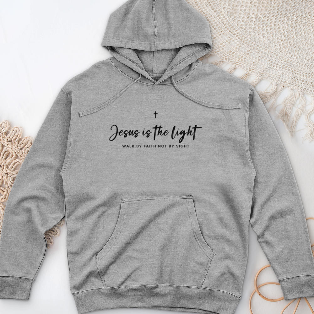 Jesus Is The Light Midweight Hooded Sweatshirt