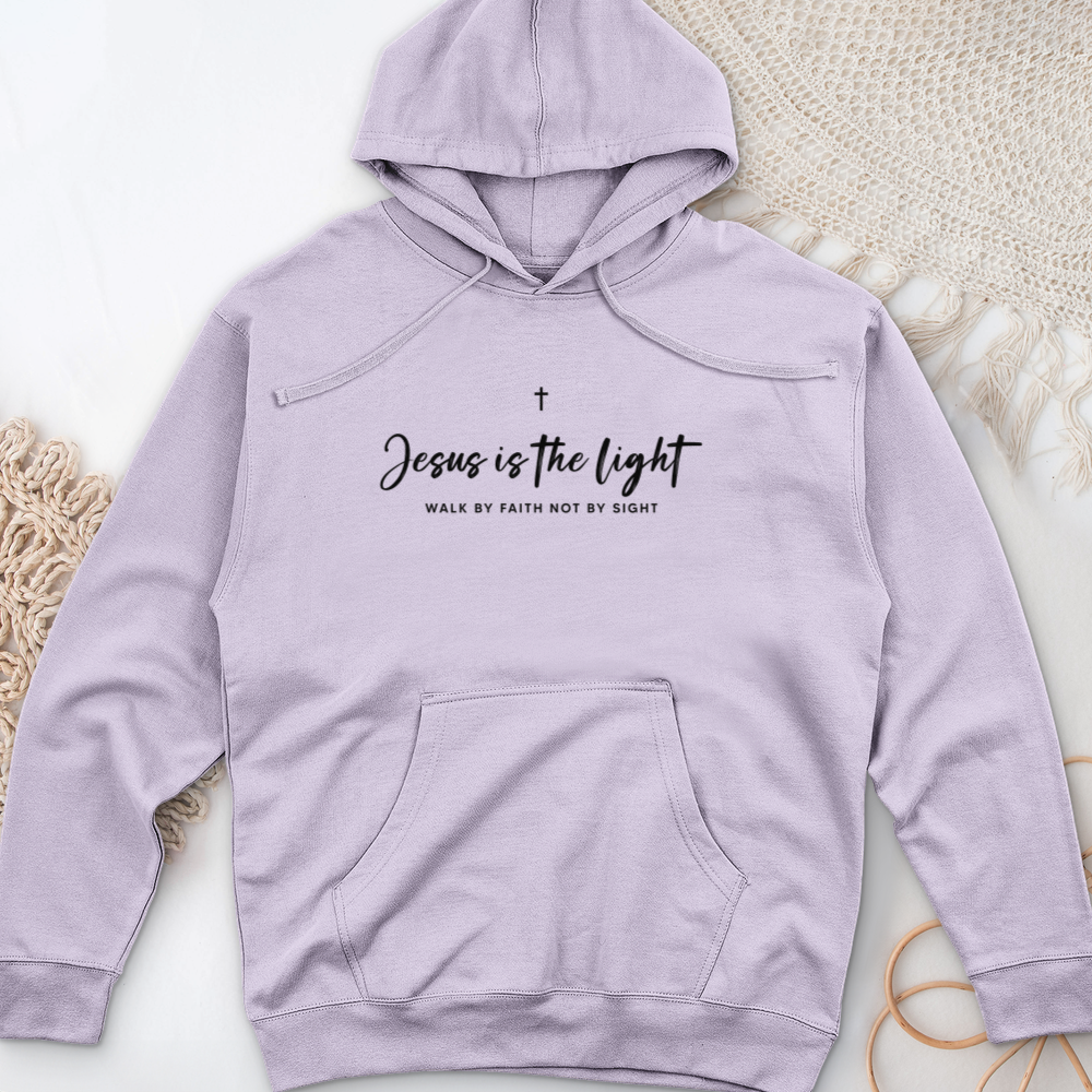 Jesus Is The Light Midweight Hooded Sweatshirt