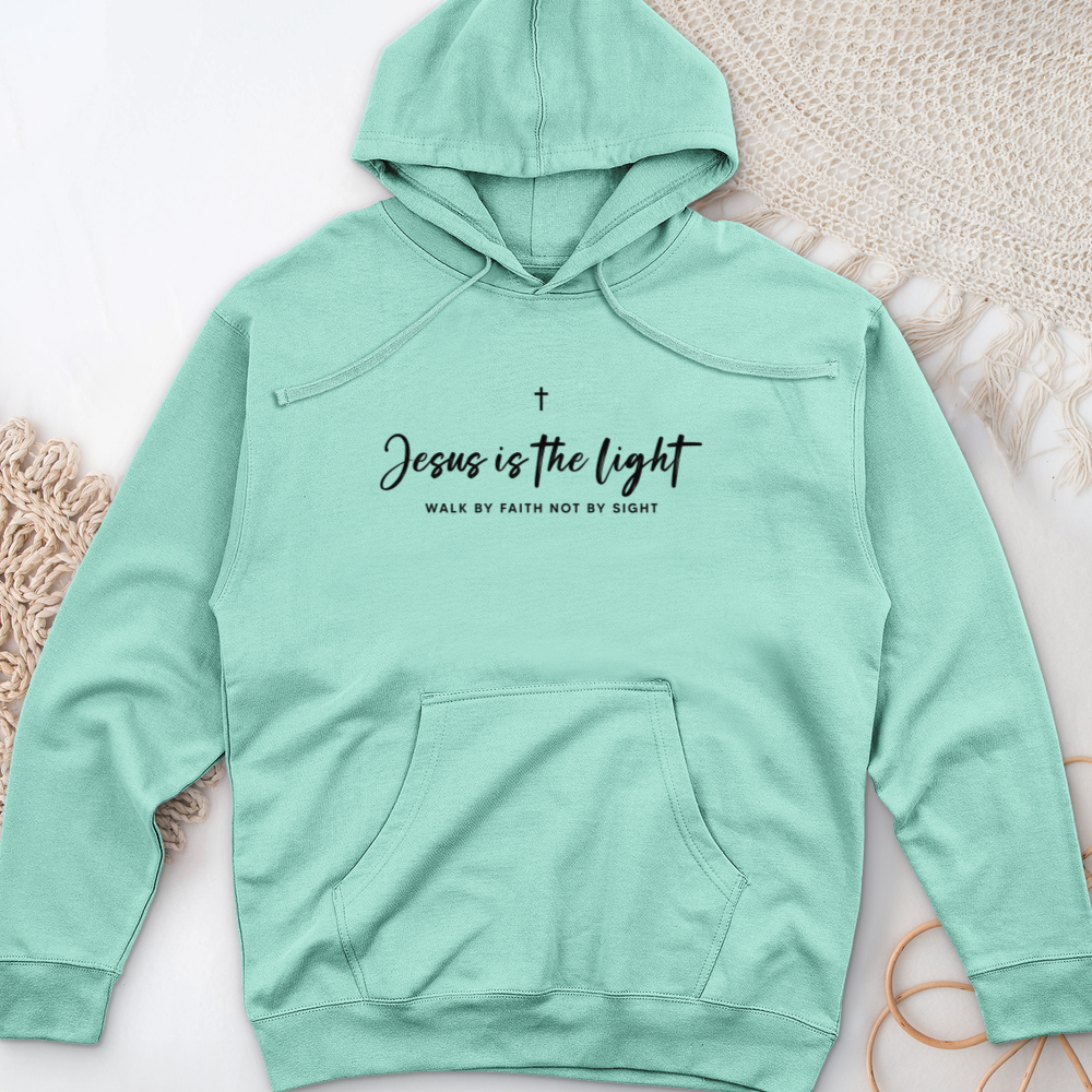 Jesus Is The Light Midweight Hooded Sweatshirt