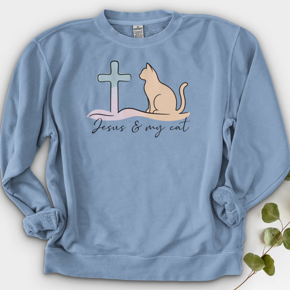 Jesus & My Cat Crewneck