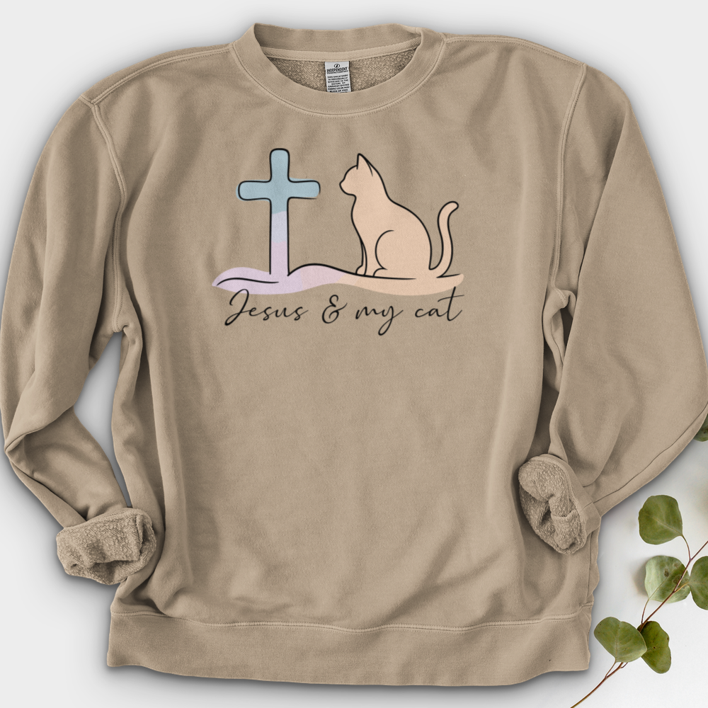 Jesus & My Cat Crewneck