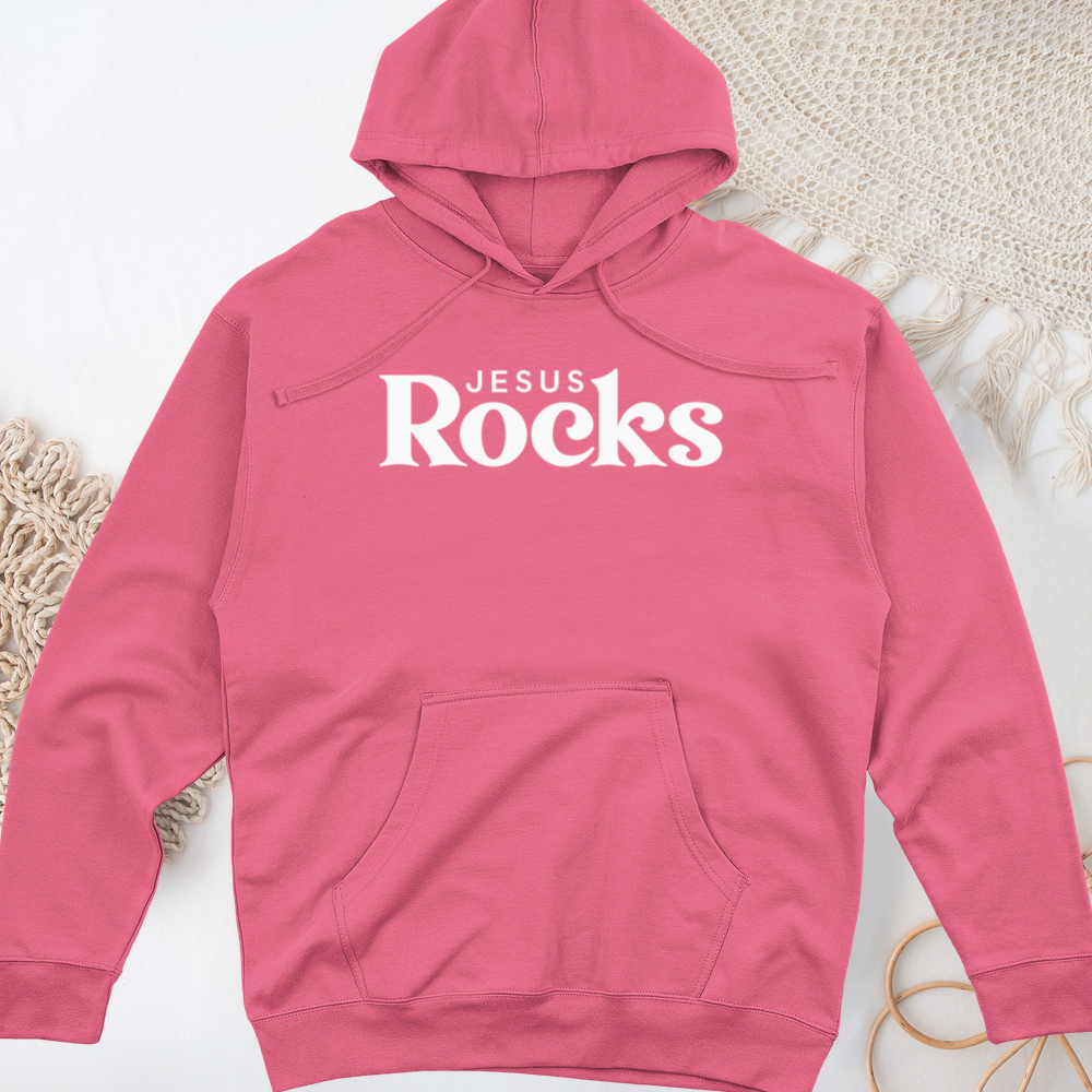 Jesus Rocks Midweight Hooded Sweatshirt