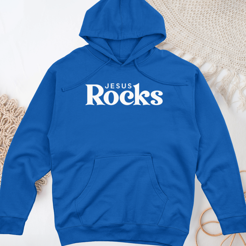 Jesus Rocks Midweight Hooded Sweatshirt