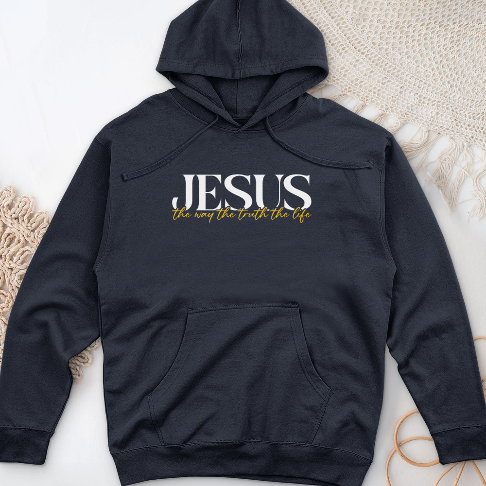 Jesus The Way Midweight Hooded Sweatshirt