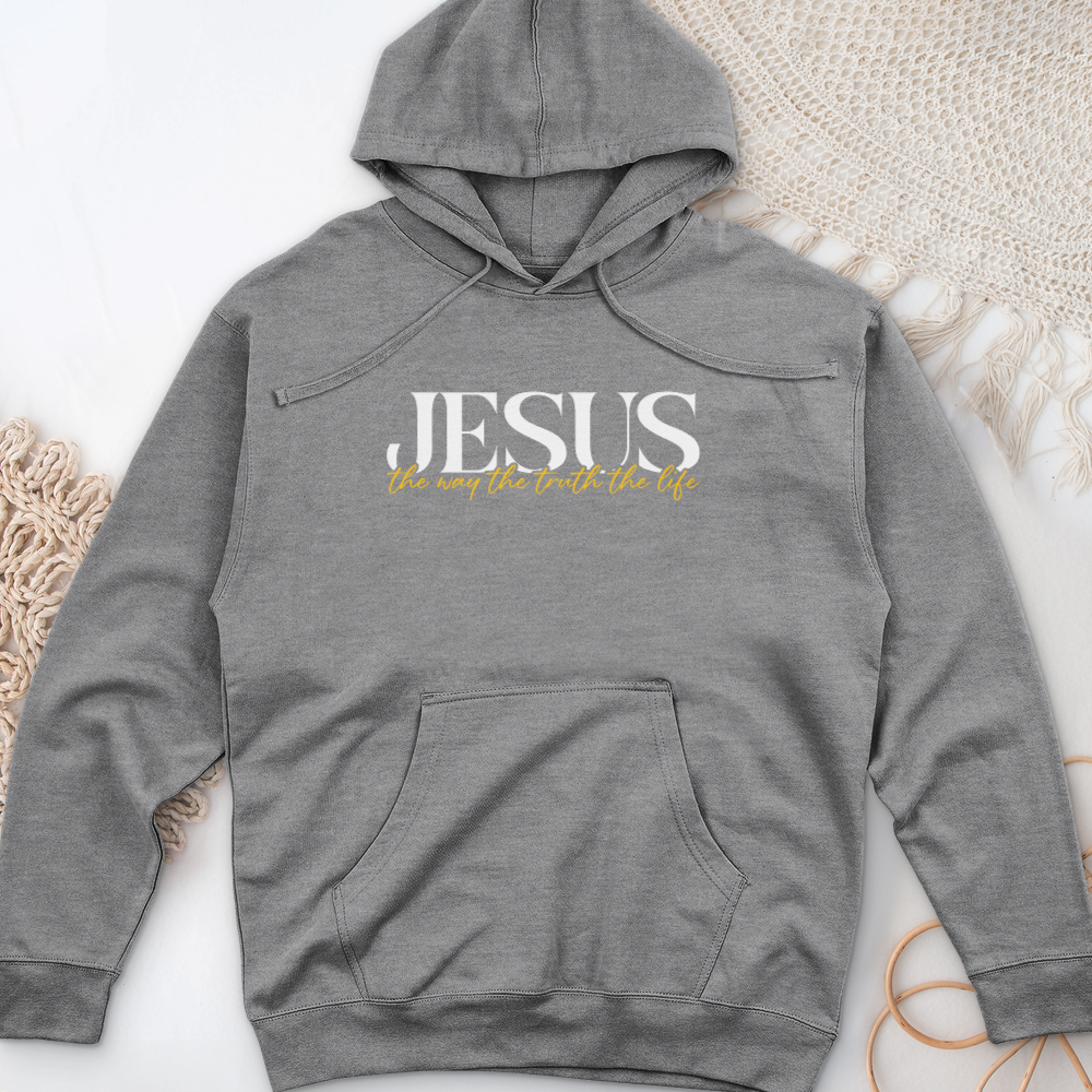 Jesus The Way Midweight Hooded Sweatshirt