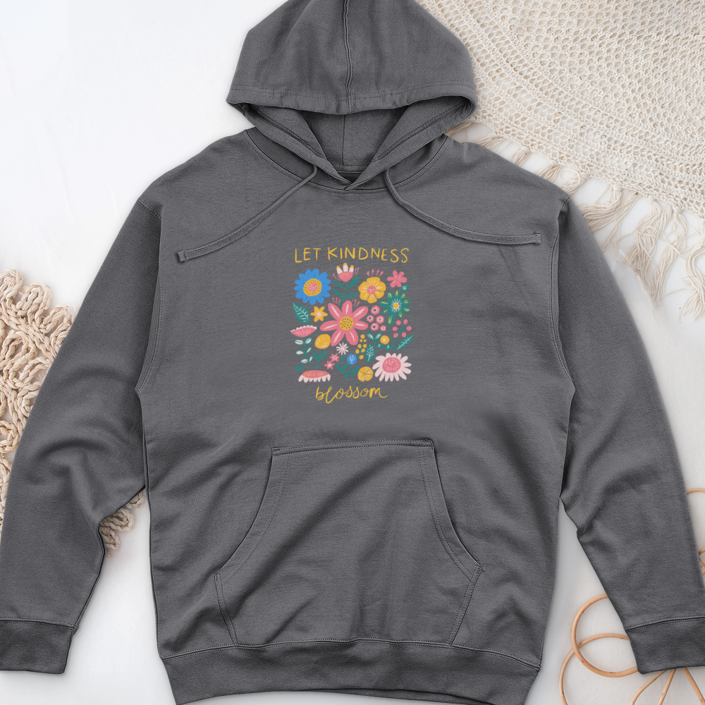 Let Kindness Blossom Midweight Hooded Sweatshirt