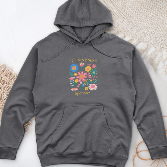 Let Kindness Blossom Midweight Hooded Sweatshirt