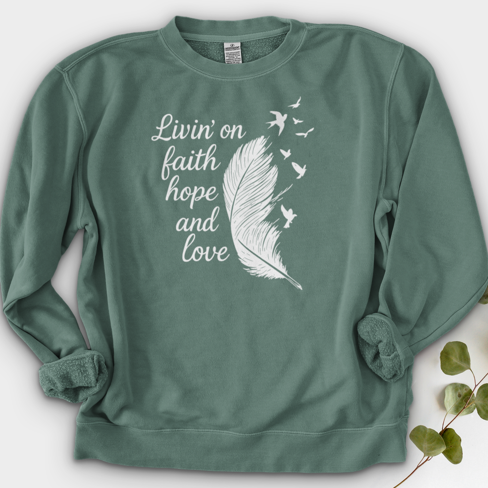 Livin' on Faith Crewneck