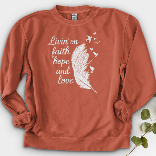 Livin' on Faith Crewneck