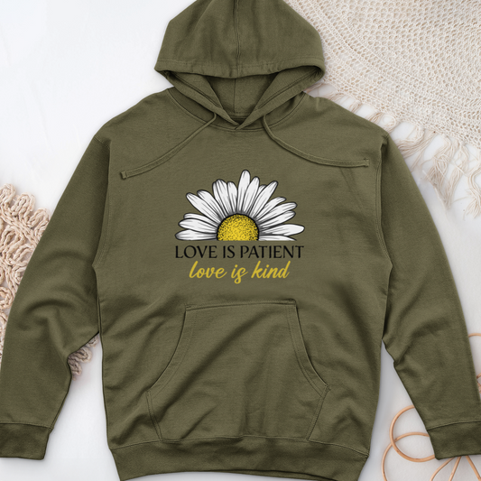 Love Is Patient Midweight Hooded Sweatshirt