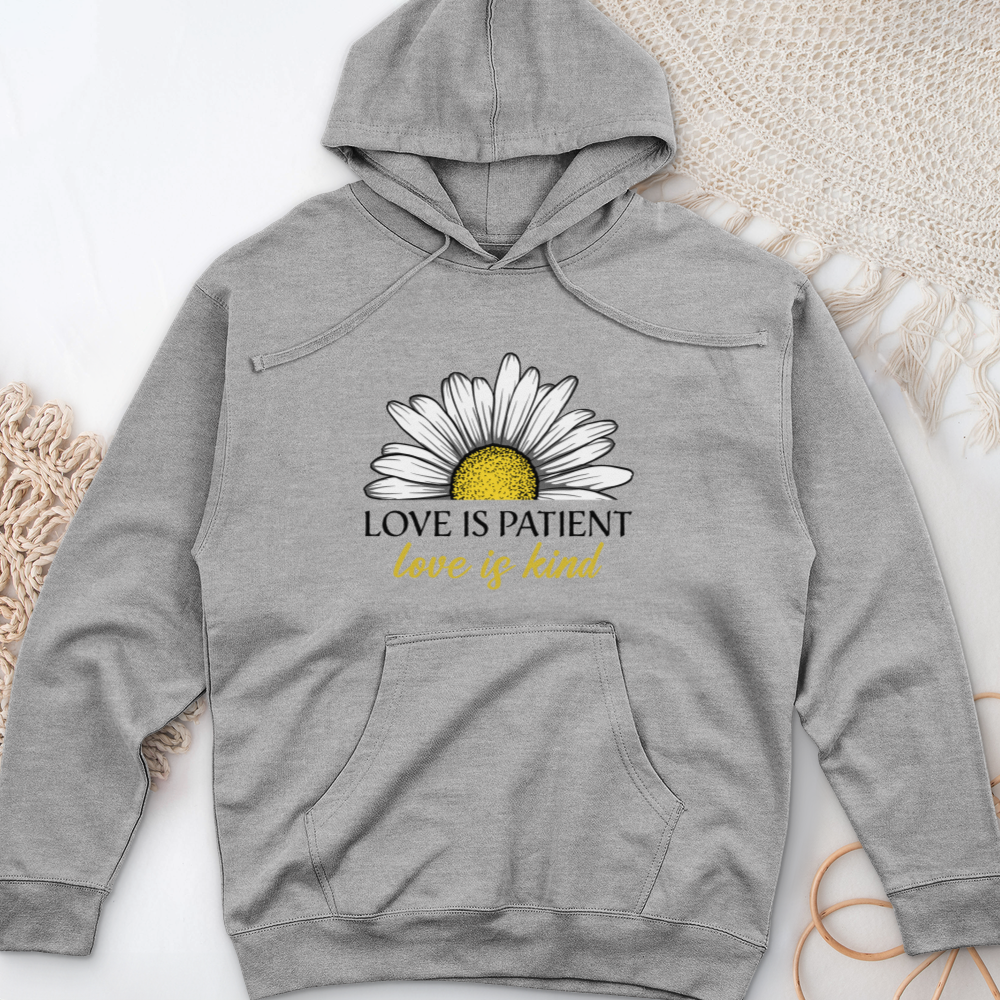Love Is Patient Midweight Hooded Sweatshirt