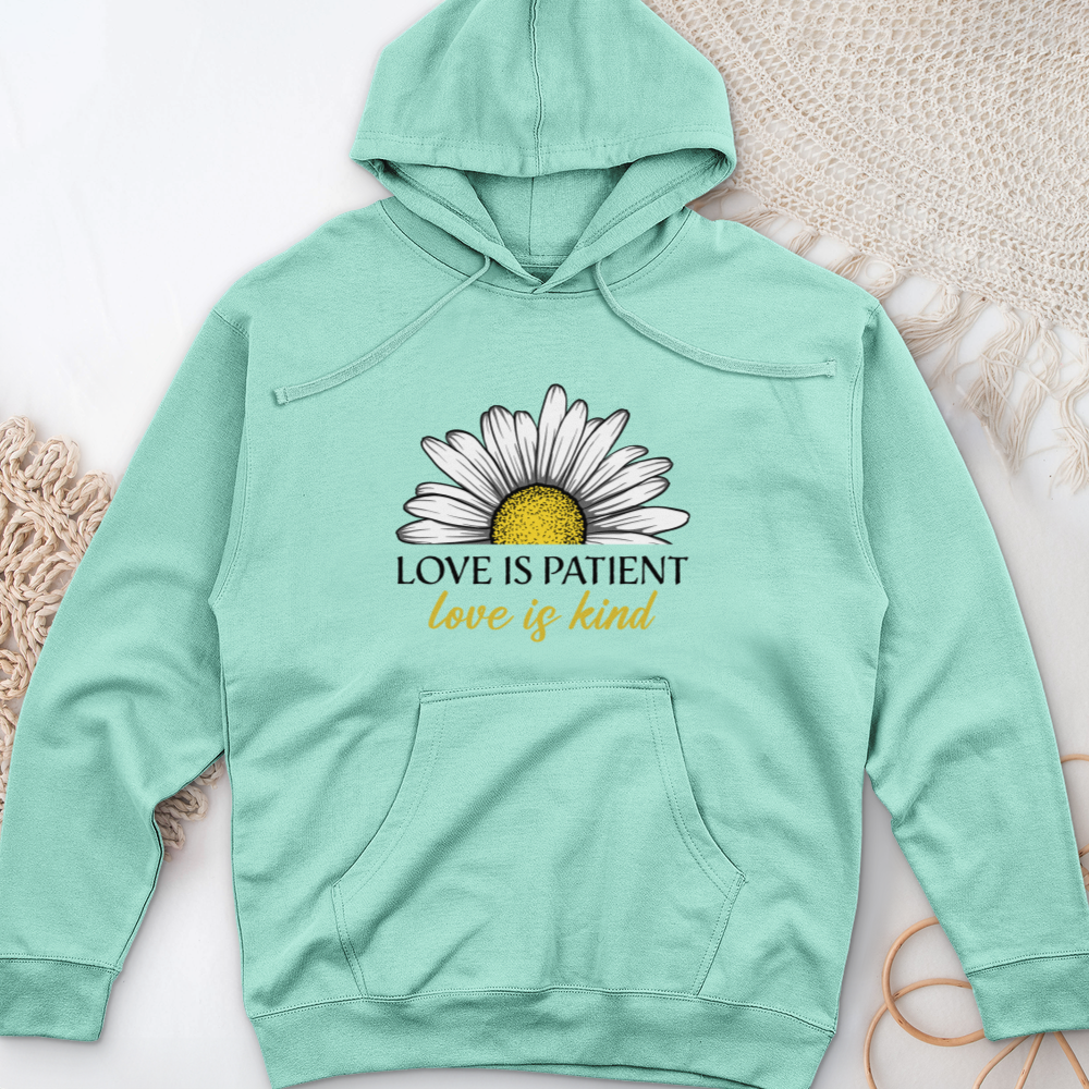 Love Is Patient Midweight Hooded Sweatshirt