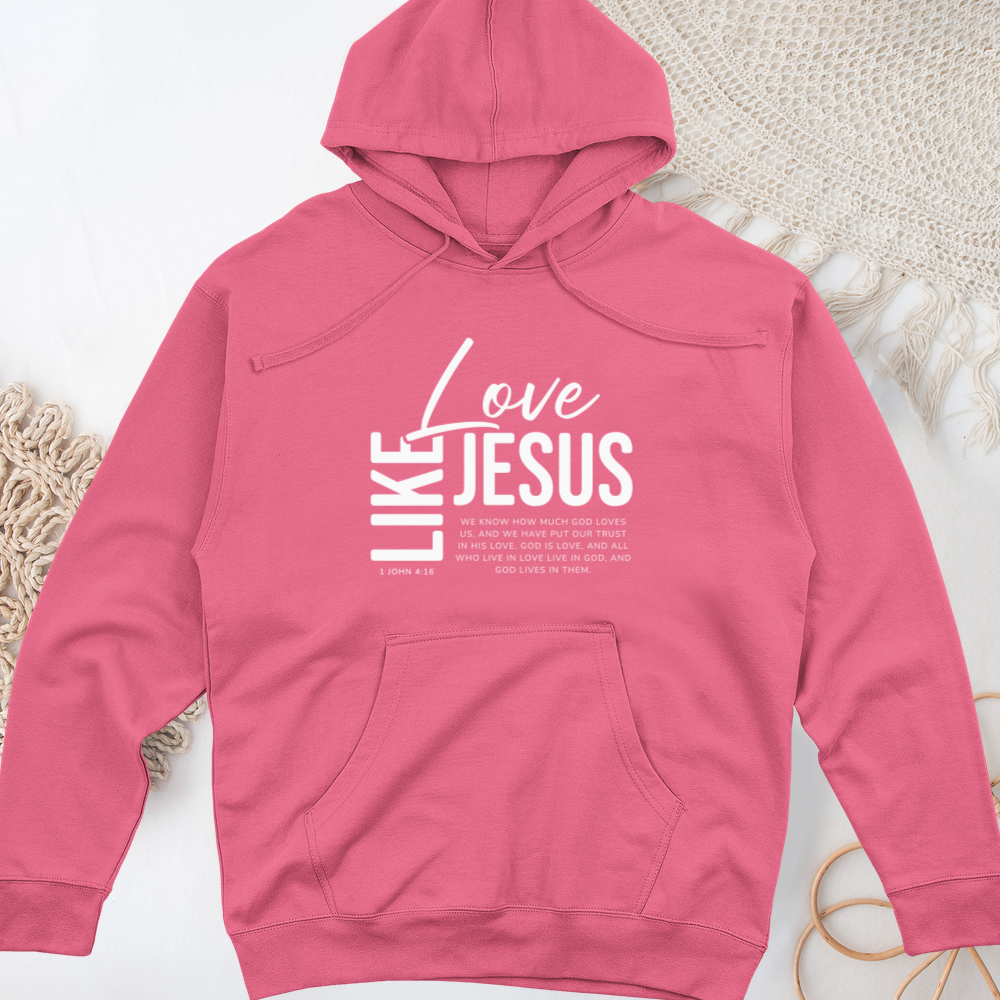 Love Like Jesus Midweight Hooded Sweatshirt