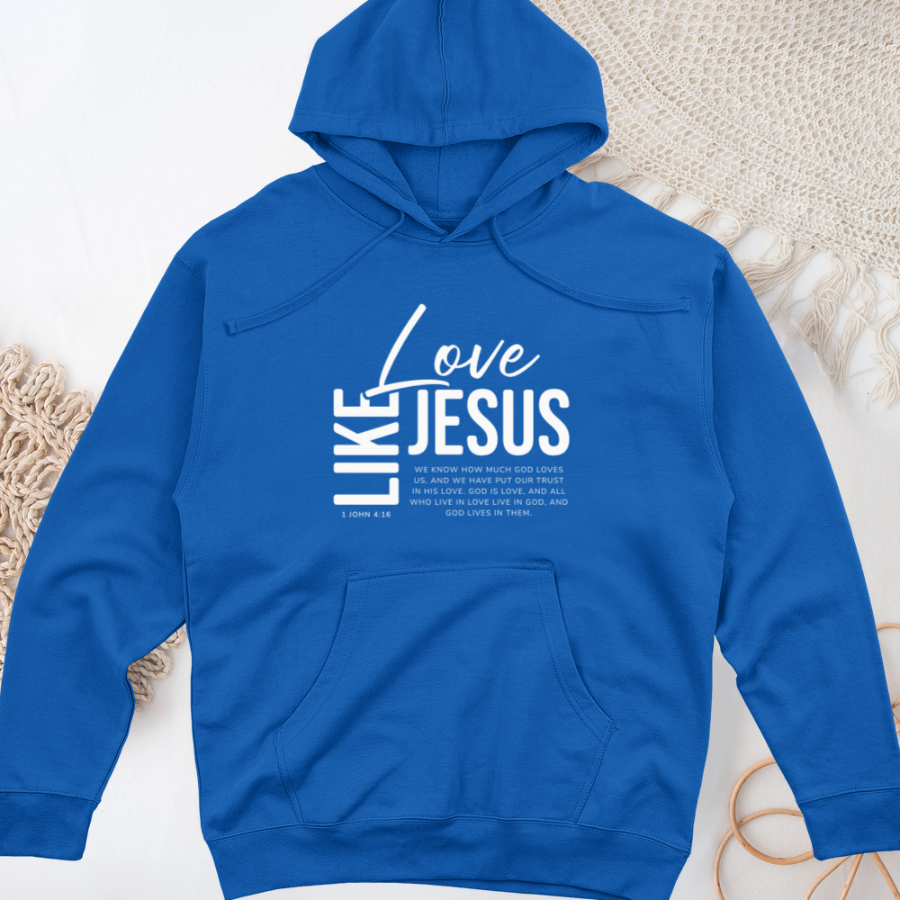 Love Like Jesus Midweight Hooded Sweatshirt