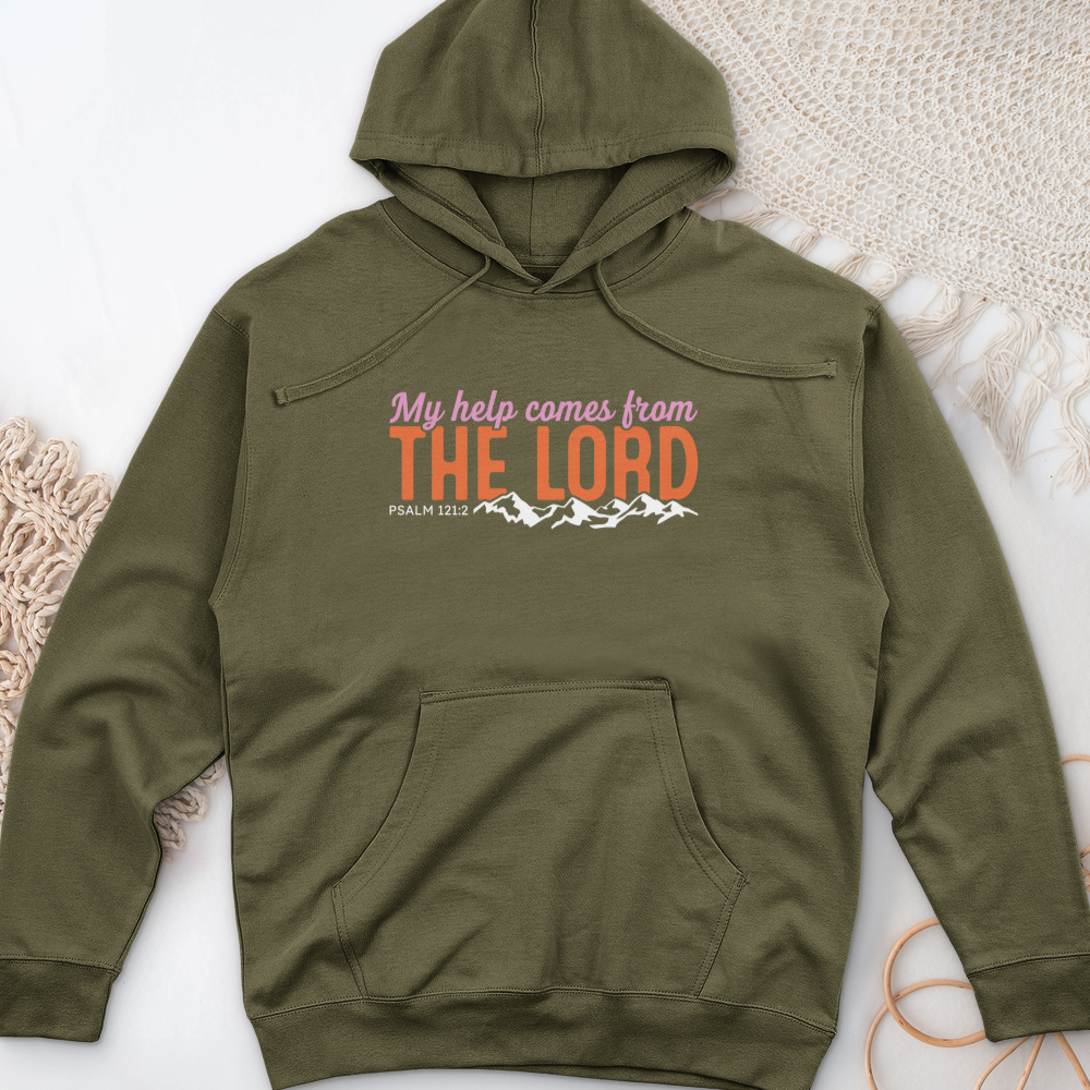My Help Comes From The Lord Midweight Hooded Sweatshirt