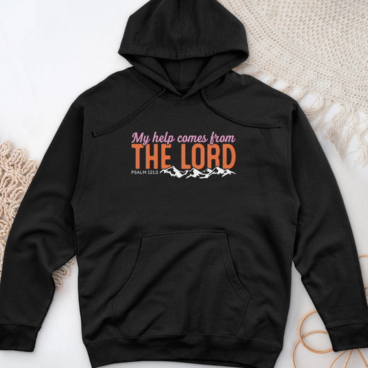 My Help Comes From The Lord Midweight Hooded Sweatshirt