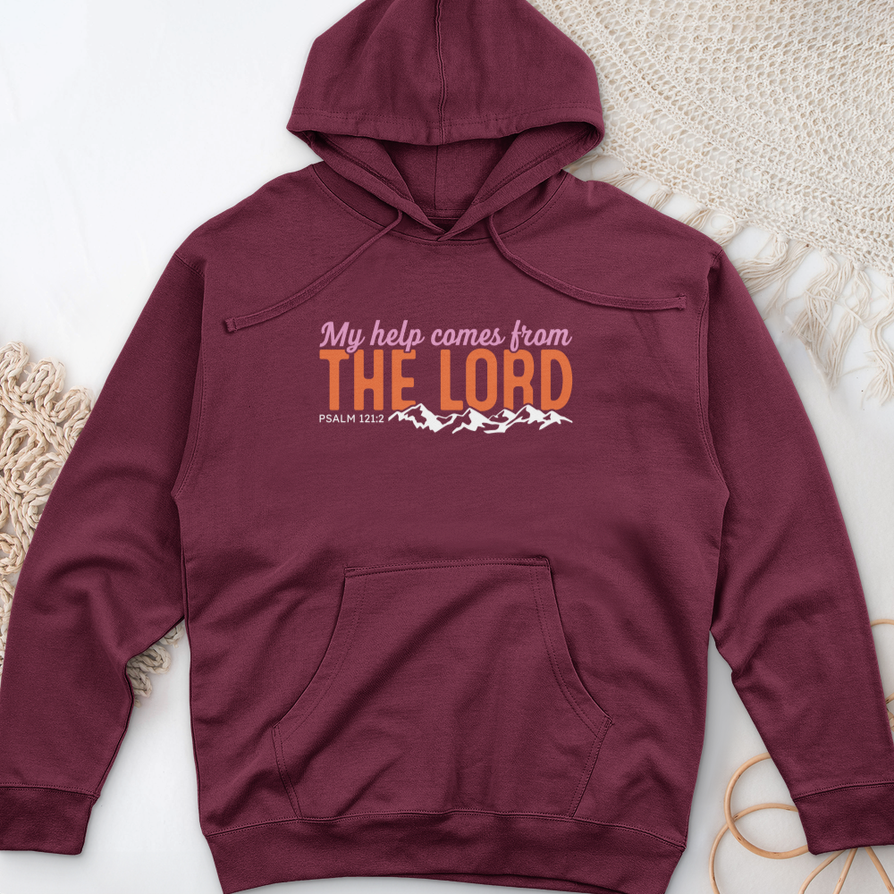 My Help Comes From The Lord Midweight Hooded Sweatshirt