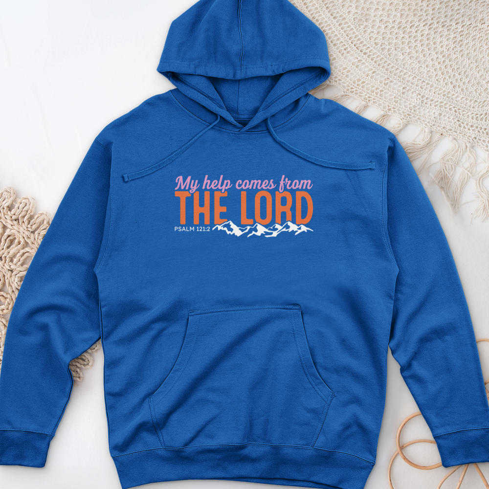 My Help Comes From The Lord Midweight Hooded Sweatshirt