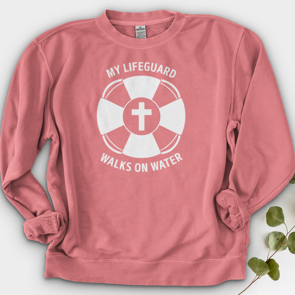 My Lifeguard Walks On Water Crewneck