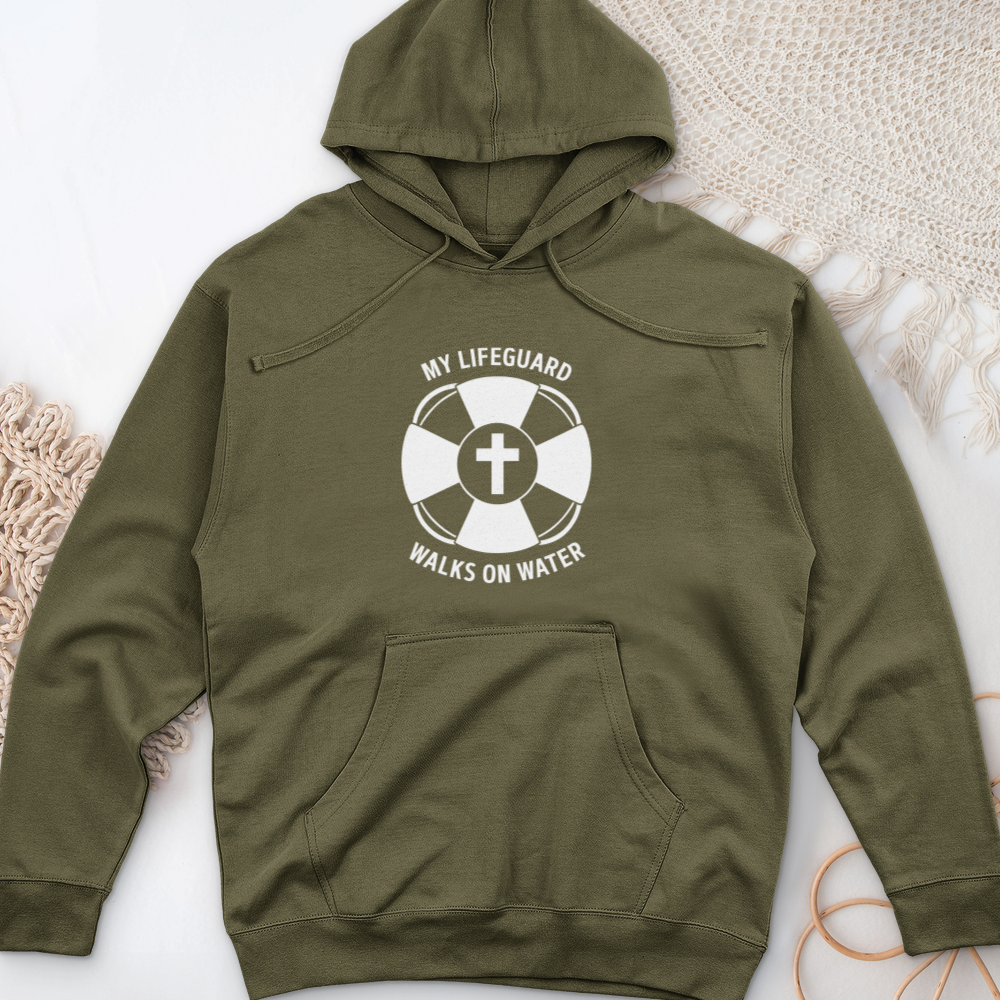 My Lifeguard Walks On Water Midweight Hooded Sweatshirt