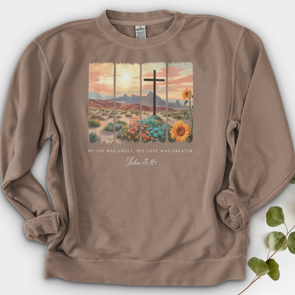 My Sin was Great, His Love was Greater Crewneck