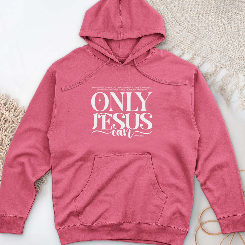 Only Jesus Can Midweight Hooded Sweatshirt