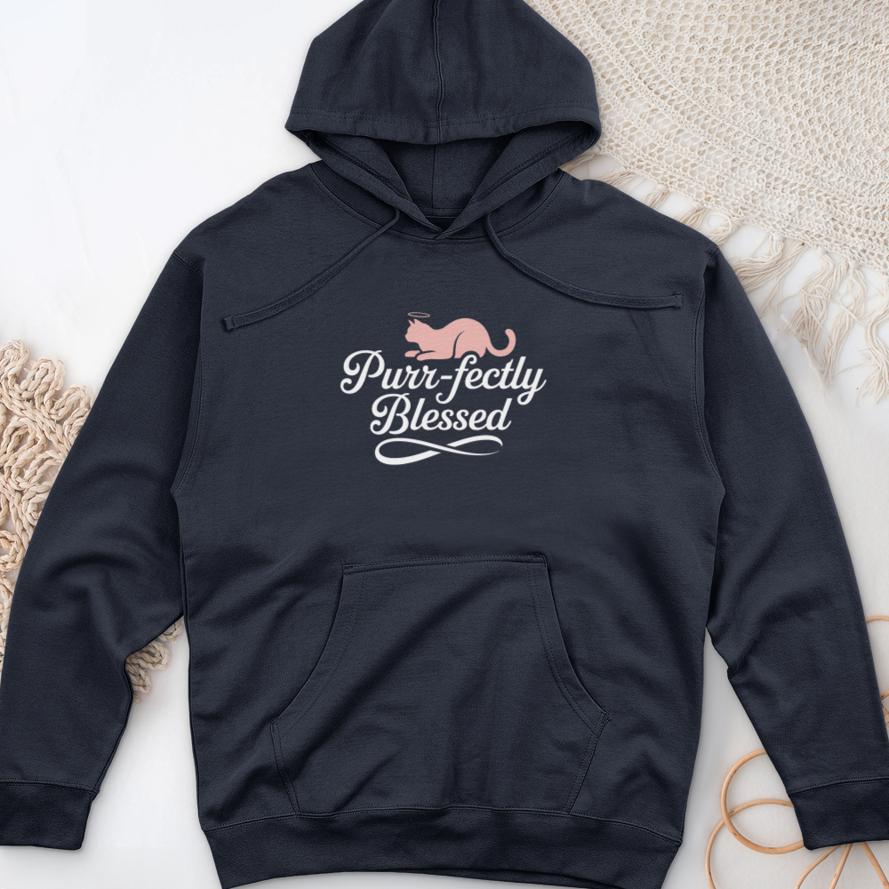 Purrfectly Blessed Midweight Hooded Sweatshirt