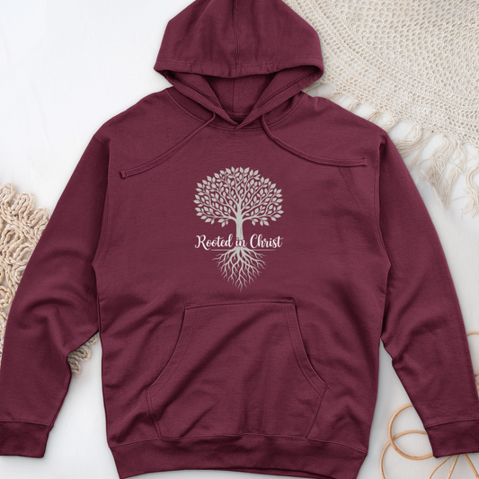 Rooted In Christ Midweight Hooded Sweatshirt