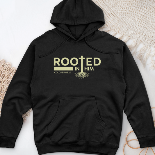 Rooted in Him Midweight Hooded Sweatshirt