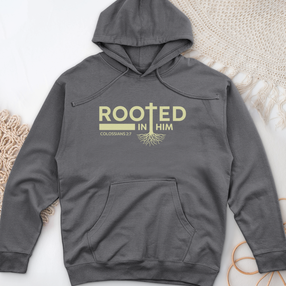 Rooted in Him Midweight Hooded Sweatshirt